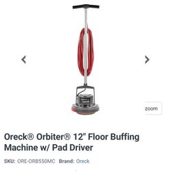 Oreck Orbiter 12" Floor Buffing Machine w/ Pad Driver