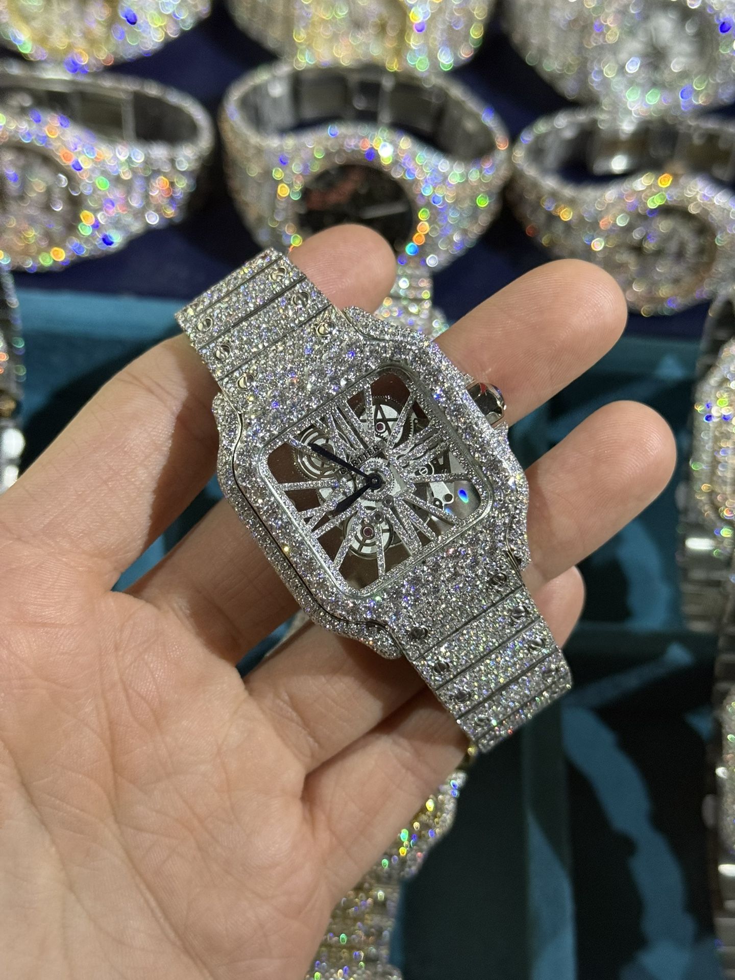 Moissanite Diamonds Cartier Skeleton
