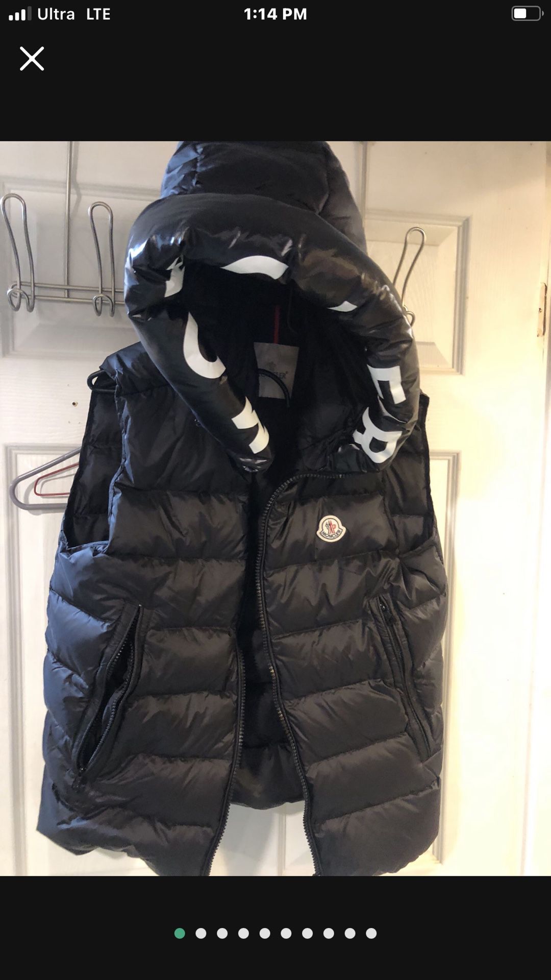 Black Moncler Vest.  Size 1, Only Small
