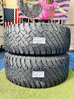 🇺🇸 2 USED TIRES LT35X12.5R20 ATTURO TRAILBLADE A-XT ALL TERRAIN 35 12.5 20