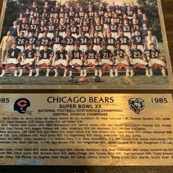 Bears Commemorative Plaque 1985 SB