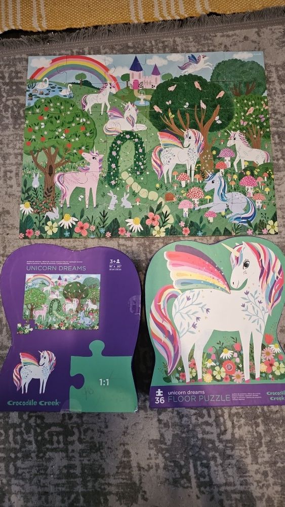 36 Pieces Unicorn Dreams Floor Puzzle, 3y+