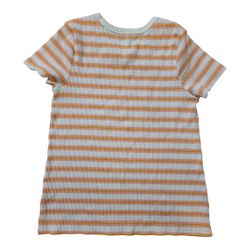 Old Navy Striped Ribbed Short Sleeve Shirt Women's Size Large 