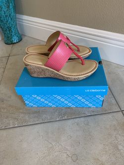 Pink Wedge Sandals