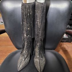 INC Fringe Stilettos 6 1/2