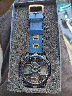 Blue And Gold Lige Watch 
