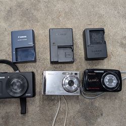 Compact Digital Cameras, see description for individual prices