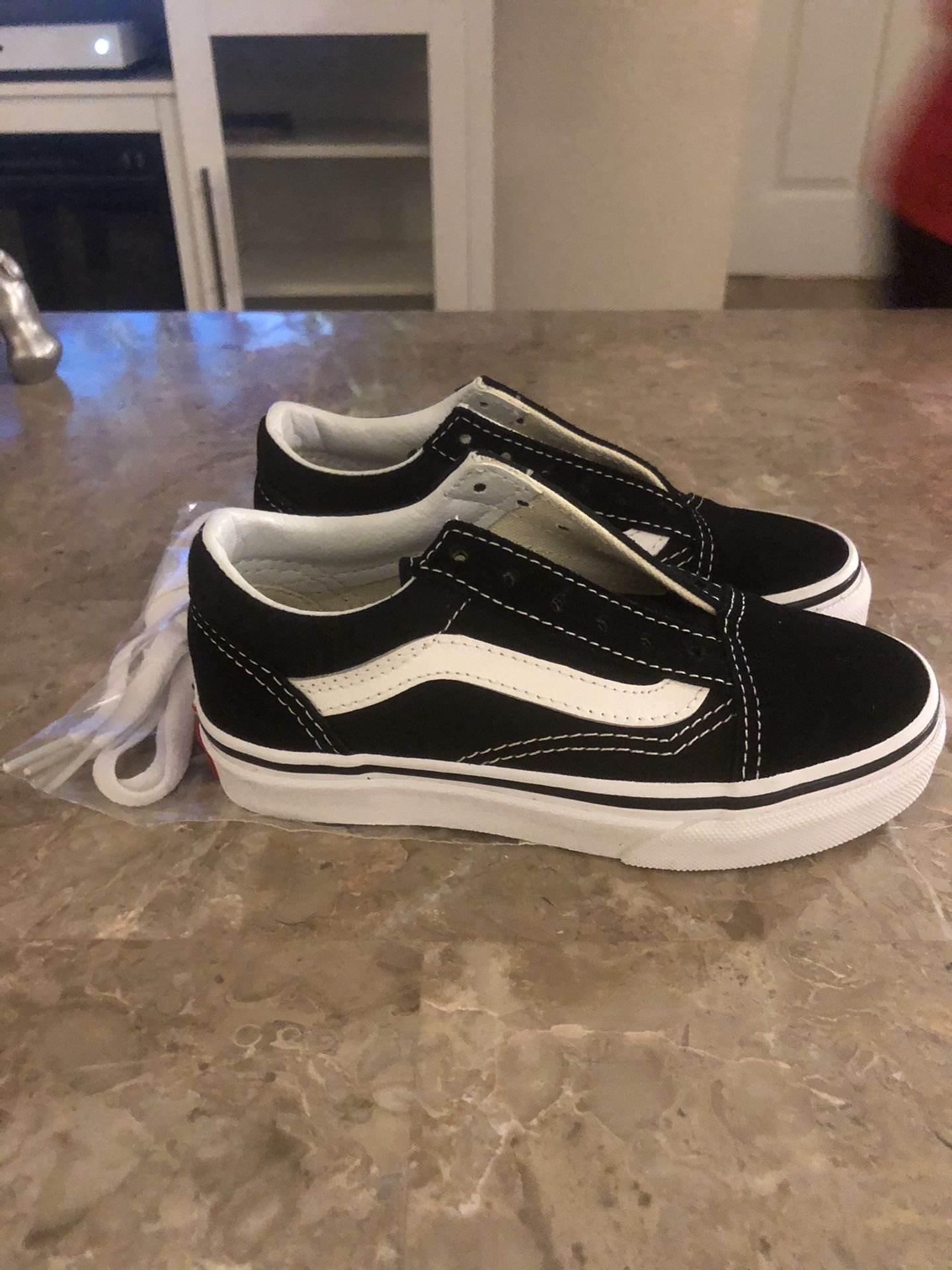 Brand new black and white vans w/out box kids size 11.0