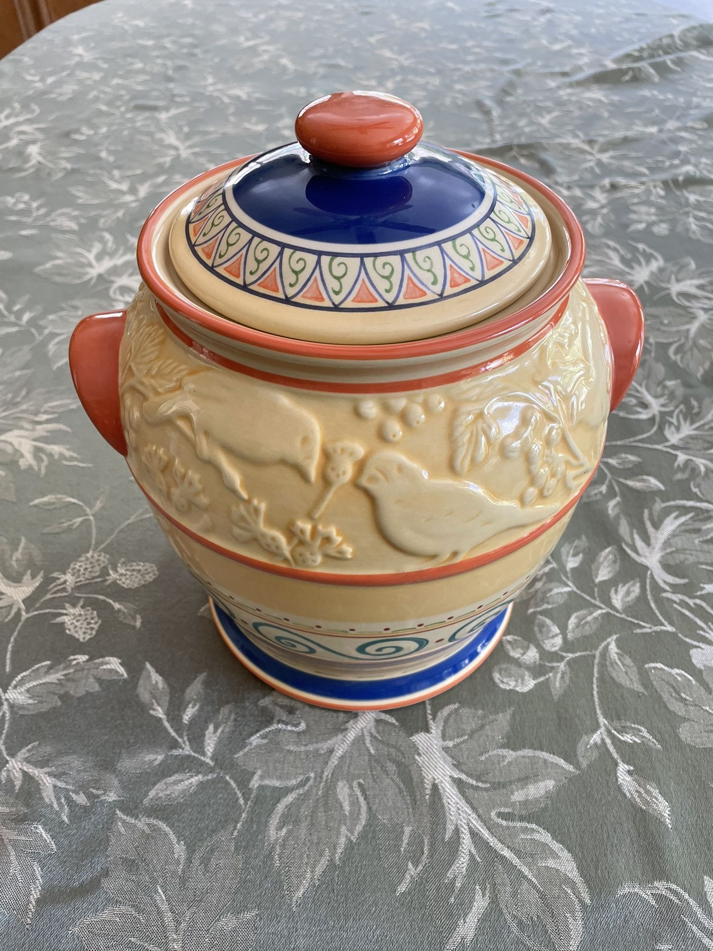 Platzgraff Villa della Luna Birdseed cookie jar with lid
