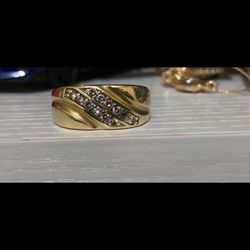 Real Gold Diamond Ring 