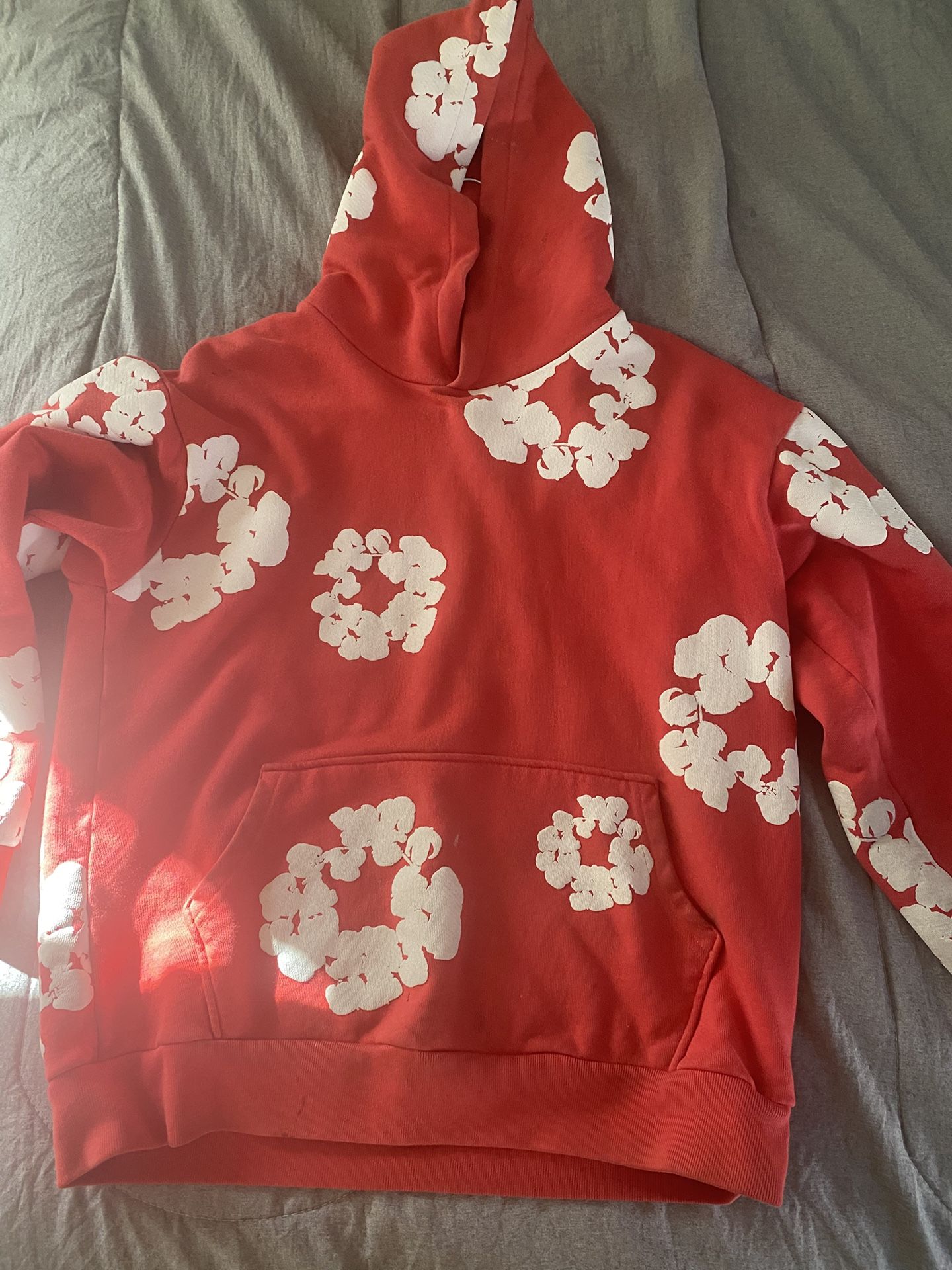 Red Denim Tear Hoodie