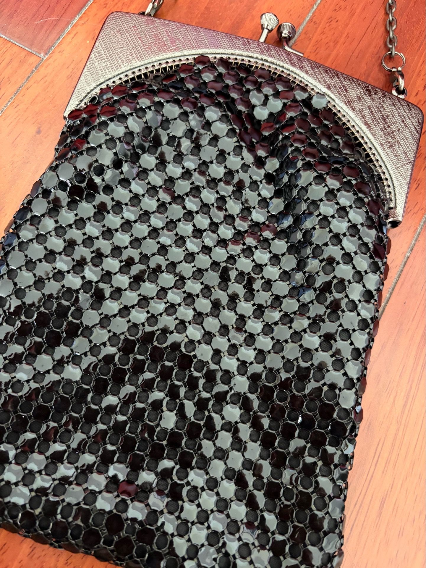 Armani Exchange Black Shiny Evening Purse