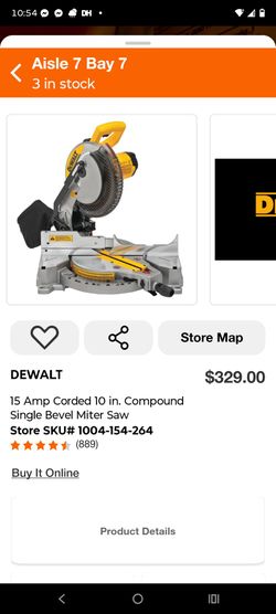 DEWALT 10 in. Compound Single Bevel Miter Saw