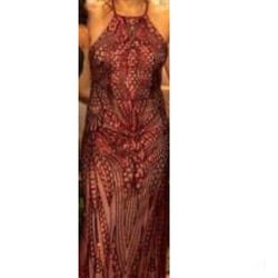 Burgundy Prom Formal Dress Size Small