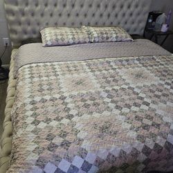 Soft Bed Frame King Size Comes With Fire Place