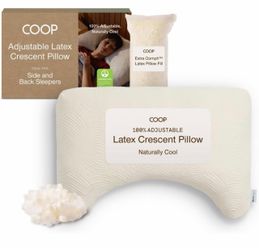 Coop King Adjustable Latex Crescent Pillow