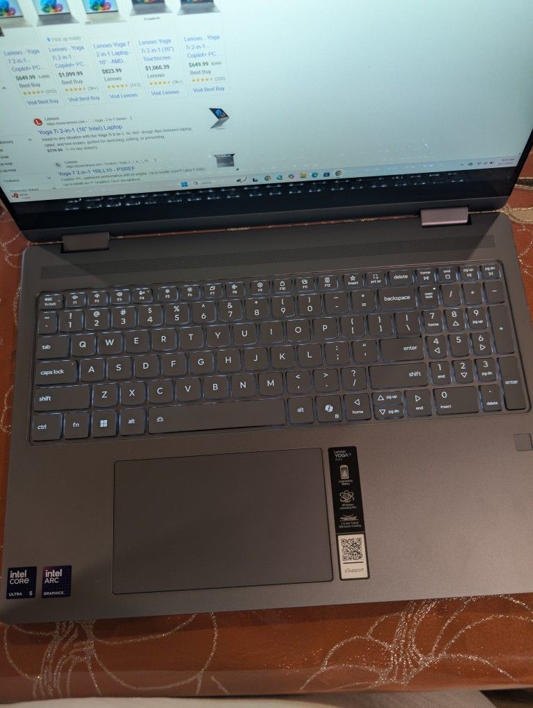 Lenovo Yoga 7i Core ultra 5 16gb Ddr5