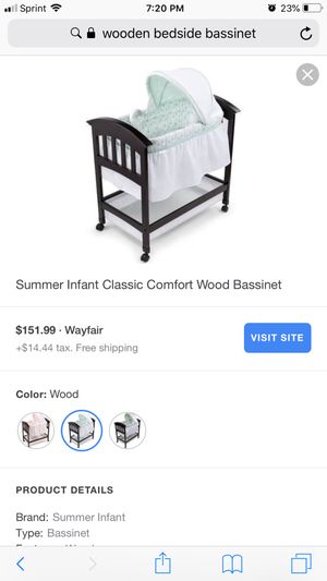 Summer Infant Classic Comfort Wood Bassinet For Sale In Whittier