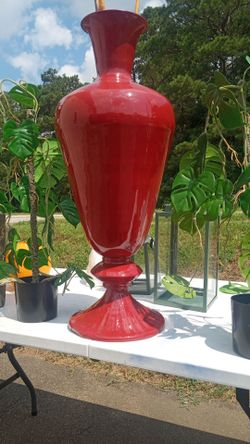 New 26 in tall floor vase Hot Red