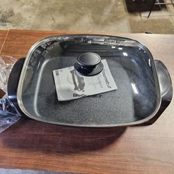 Elite Gourmet EG-6203# Extra Deep 16"x13"x3.2" (10.5Qt.) Scratch Resistant, Easy Pour Spout Dishwasher Safe, Non-stick Electric Skillet with Glass Ven