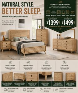 BIG SALE! BRAND NEW BEDROOM SET INCLUDES MATTRESS SET