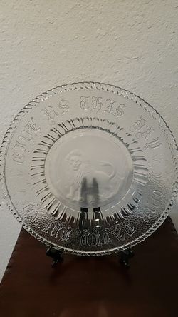 Vintage Gillinder EAPG Lion Pattern Glass Plate