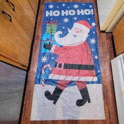 Santa Hanging Banner / Front Entry Banner Outdoor Christmas Decoration