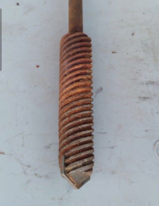 Vintage Metal Tap Drill Boring 1 Inch Wide 11 3/4 Inch Long