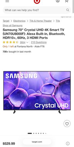 70”  Samsung 8000 Series