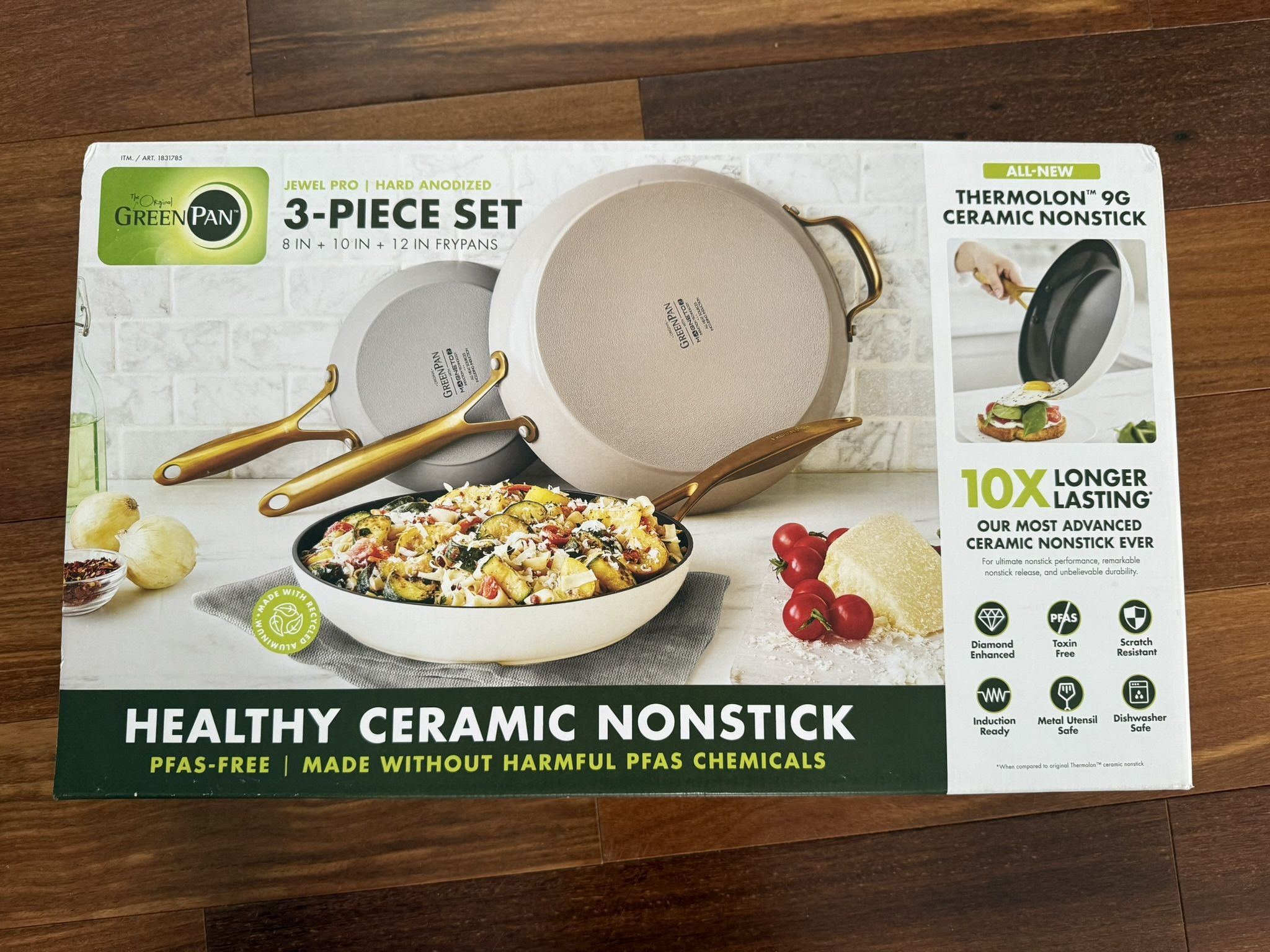 GreenPan Jewel Pro 3-Piece Fry Pan Set - Ceramic Nonstick
