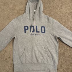 Gray Polo Hoodie M