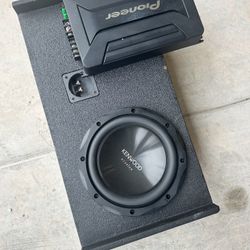 Subwoofer and box with amplifier