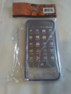iphone case Clear with Blue Trim PZ IP6P 03