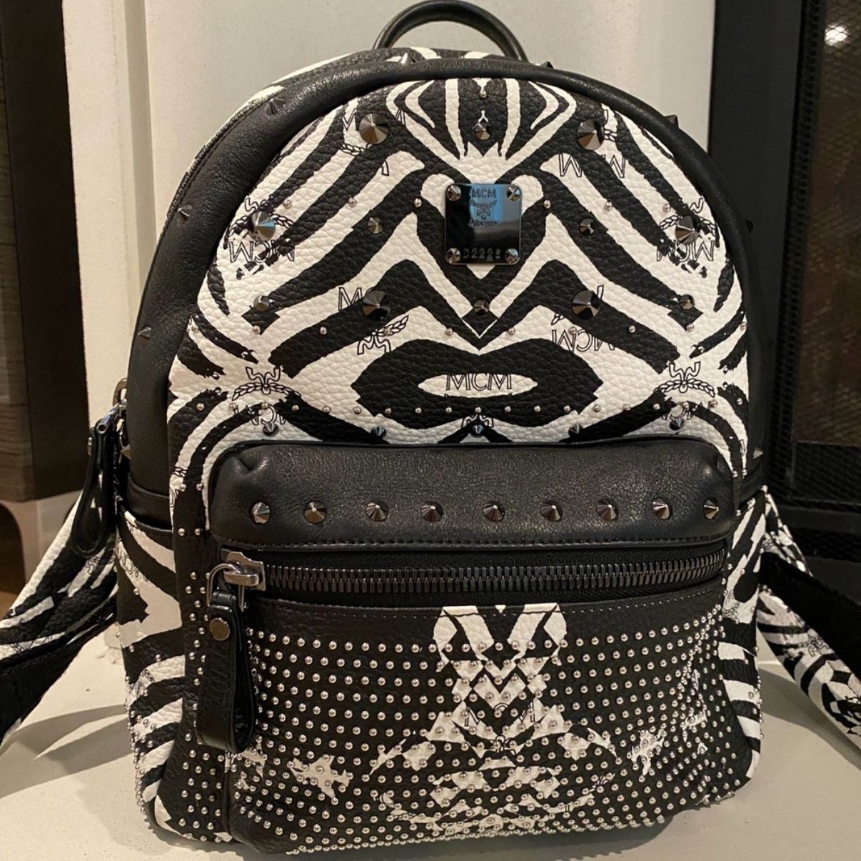 MCM Visetos Zebra Backpack Small