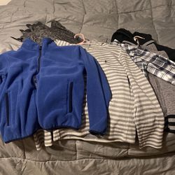 Fleece Jacket And Boy Shirts Size L 14-16