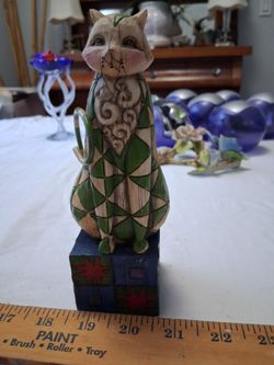 Jim Shore Folk Art Cat Figurine