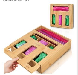 Bag Storage Organizer in Bamboo