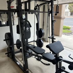 SMITH MACHINE/ PULLEY SYSTEM/ SQUAT RACK/ BENCH/ WEIGHTS/ BARBELL/ GYM EQUIPMENT/ FREE DELIVERY 🚚
