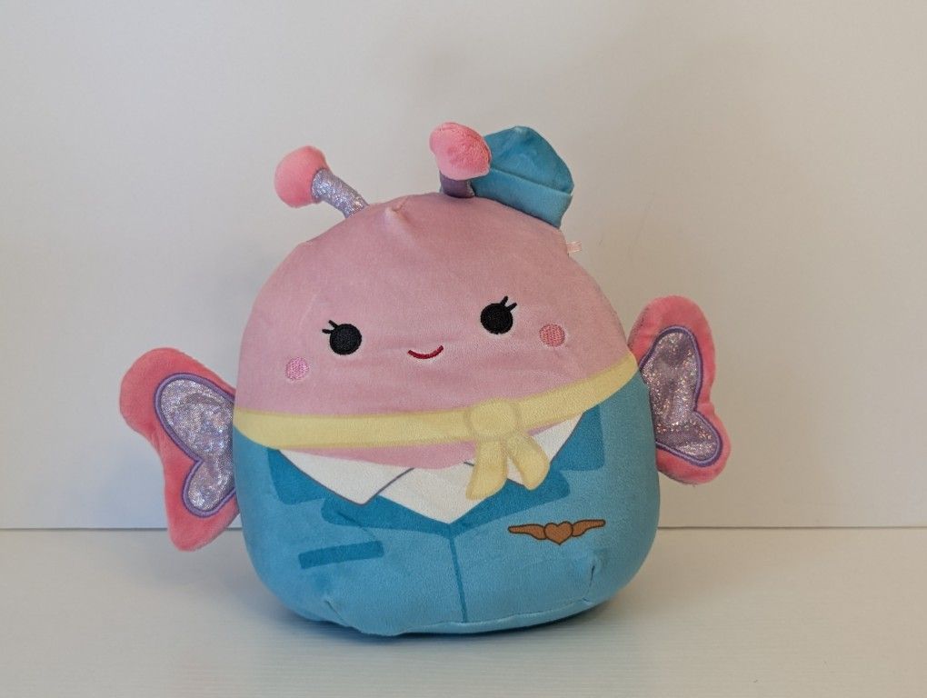 Squishmallows Maribel Butterfly Workforce Stewardess Flight Attendant 8" plush