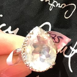 Attic Quartz And Silver Ring Size 5