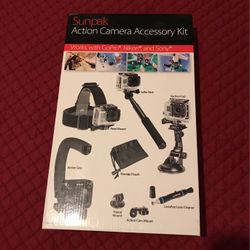Sunpak Action Camera Accessory Kit For GoPro, Nikon, Sony