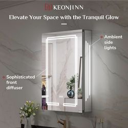 Light, Up, medicine, cabinet Mirror