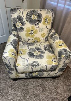 Floral Print Accent Chair