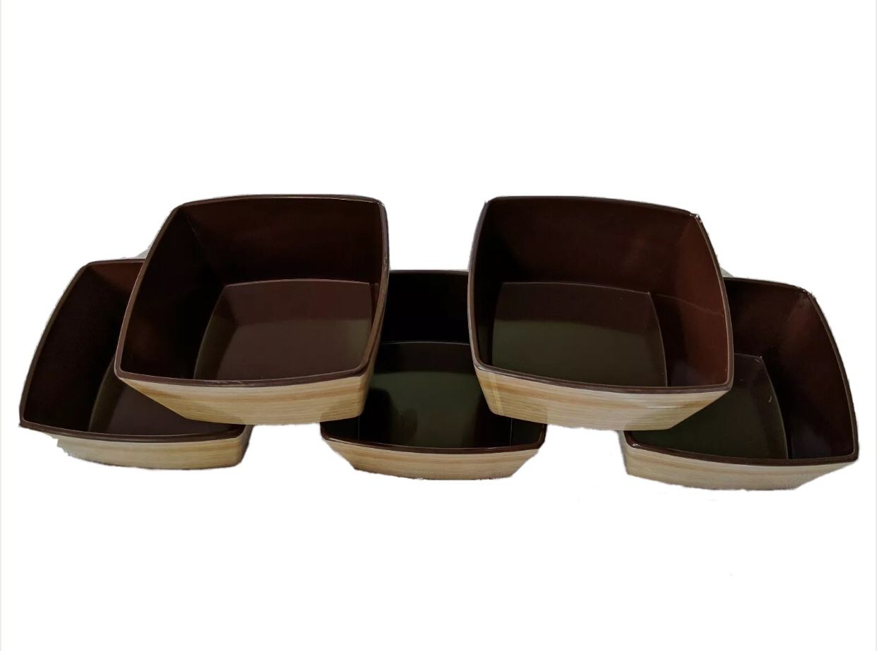 New Limited Square PlateWise® Bowls Collection Set of 5 , Rice Soups Salads