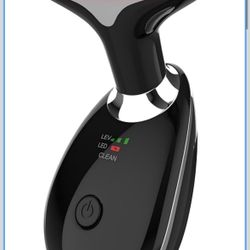 Brand New, 7-Color Facial & Neck Light Therapy Massager – Portable Beauty Tool (Black)