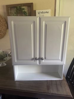White wood shelf