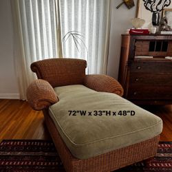 Vintage Wicker Chaise