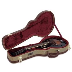 Crossrock Hard Shell Case for F-Style Mandolin in Vinyl Tweed(CRW620MFTW)