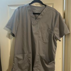 Cherokee Gray Scrub Top (M) (1 of 2)
