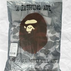 *BRAND NEW* BAPE HOODIE GRAY (size L)